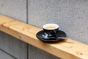 Black Espresso Cup Outside About Life Coffee Brewers Shibuya Tokyo Japan