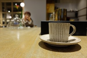 Cup and Coffee close up at Cobi Coffee Aoyama Tokyo Japan