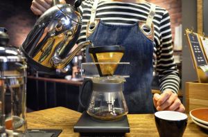 Pour-Over at The Roaster by Nozy Coffee Jingumae Tokyo Japan