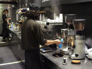 Barista at Work at Paul Bassett Shibuya Tokyo Japan