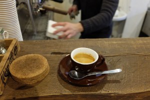 Espresso on counter at Life Size Cribe in Kokubunji