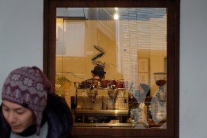 A view of the interior via an outside window Life Size Cribe in Kokubunji