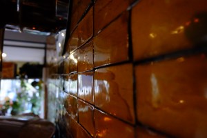 Wall tiles Onibus Coffee Nakameguro Tokyo Japan Cafe