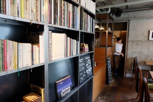Art books at Cafe Obscura Tokyo Japan Coffee