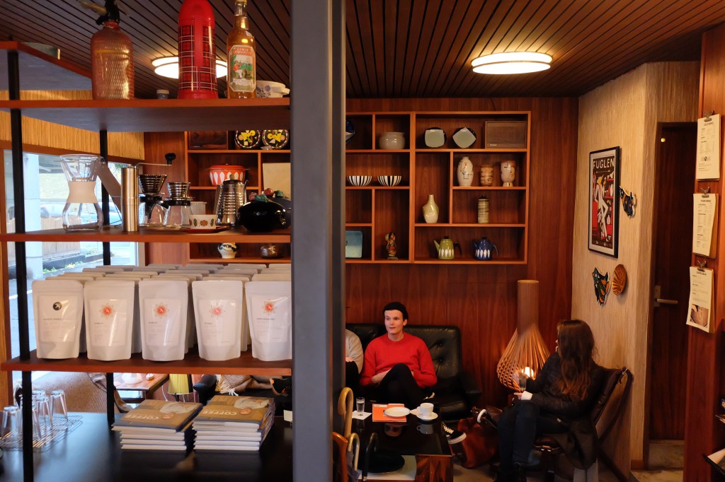 People Sitting Inside Fuglen Coffee Tokyo Shibuya Japan Cafe