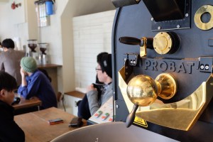 Coffe Roaster at Glitch Coffee and Roasters in Jimbocho Tokyo Japan