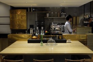 Interior of Cobi Coffee in Aoyama Tokyo Japan
