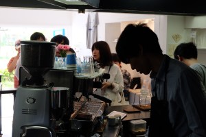 Shadowy Barista at Light Up Coffee Kichijoji Tokyo Japan Cafe