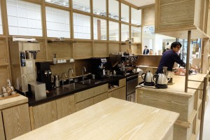 Interior of Cobi Coffee Box Shinjuku Tokyo Japan