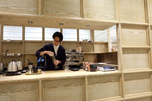 Service Window at Cobi Coffee Box Shinjuku Tokyo Japan