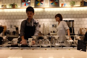 Pour-Over Station at Verve Coffee Roasters Shinjuku Tokyo Japan