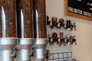 Workspace Wall at Unlimited Coffee Bar in Narihira Tokyo Japan