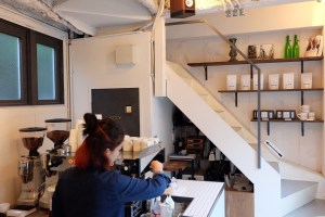 Interior of Counterpart Coffee Gallery Nishi Shinjuku Tokyo Japan